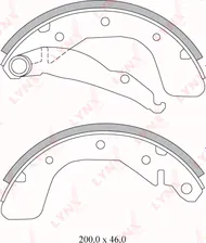 Тормозные колодки LYNXauto задние для ЗАЗ Sens 2004-2009. Артикул BS-1800