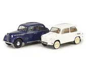 Масштабная модель Набор ЗАЗ 965АЕ Ялта 1965 белый + Москвич 400-420М 1954 темно-синий лучшая цена!