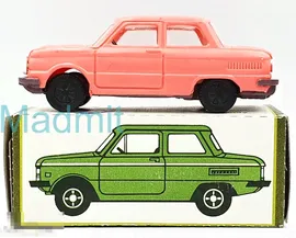Игрушка СССР машинка ЗАПОРОЖЕЦ ЗАЗ 968М Розовый 1980-е Новая в коробке