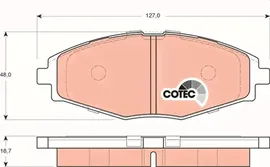 Тормозные колодки TRW COTEC передние для ЗАЗ Sens 2004-2009. Артикул GDB3195