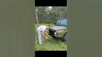 Заводим ЛУАЗ с кривого стартера  #луаз #4x4