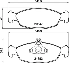 Тормозные колодки Nisshinbo передние для ЗАЗ Sens 2004-2009. Артикул NP6001