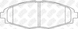 Тормозные колодки NiBK передние для ЗАЗ Sens 2004-2009. Артикул PN0390
