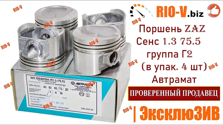 ✅ Поршень Сенс 1.3 75,5 Г (в упак. 4 шт) Автрамат 307-1004015Н-Р2 | Проверенный продавец RIO-V.biz