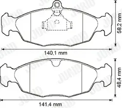 Тормозные колодки Jurid передние для ЗАЗ Sens 2004-2009. Артикул 571924J
