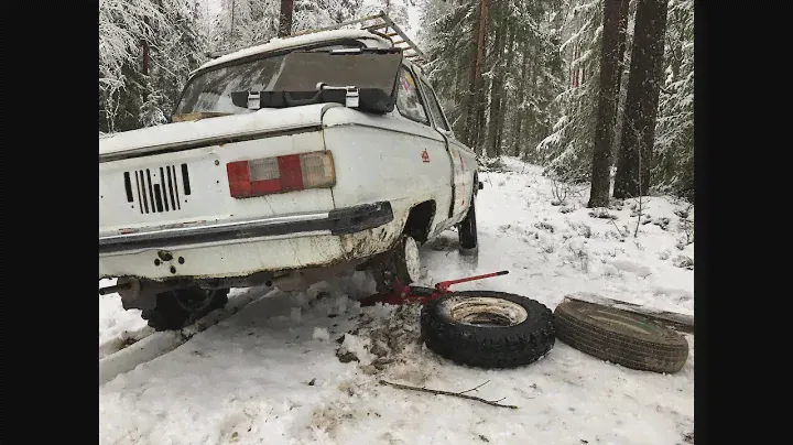 ВЫЛОМАЛИ РЫЧАГ НА ЗАЗ 968.  АДОВЫЙ СНЕГ.БЕЗДОРОЖЬЕ